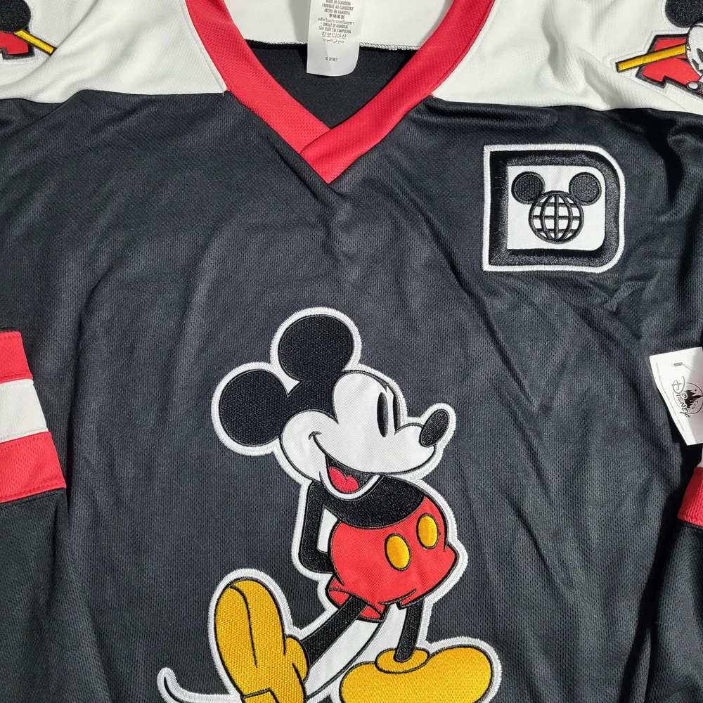 NEW Disney Parks Mickey Mouse Hockey Jersey Adult, LARGE - Picture 2 of 8